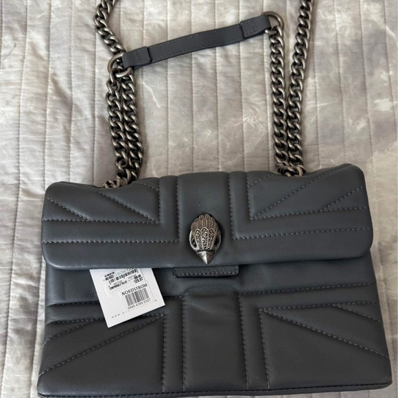 Kurt Geiger Dark Gray Quilted Shoulder Bag - Picture 1 of 4